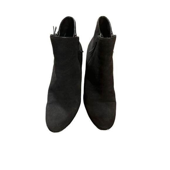 Cole Haan Double Zip Dark Brown Suede Leather Ankle Boot Heel Bootie Women's sz - Picture 3 of 12